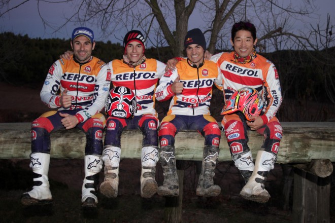 Tovární jezdci Hondy MotoGP vyzkoušeli trial