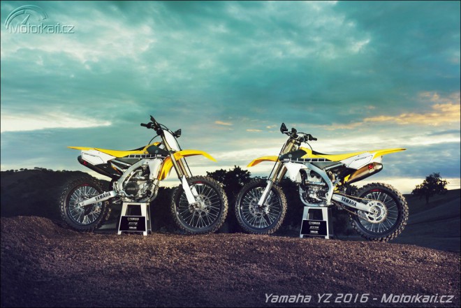 Motokrosy Yamaha 2016 ve výročních barvách