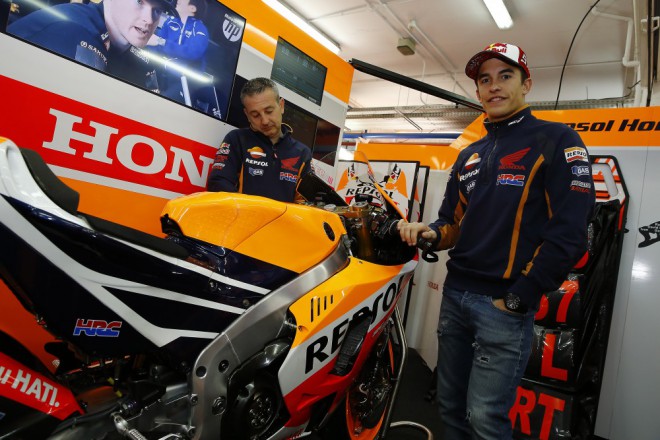 První den testu ve Valencii zajel nejrychleji Márquez