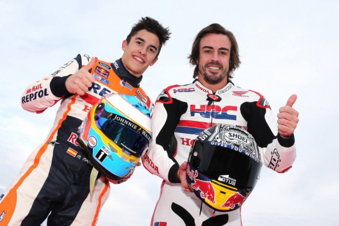 Alonso vyzkoušel RC213V, Márquez s Pedrosou NSR500