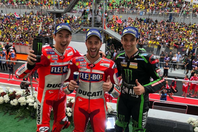 Ohlasy ze stupňů vítězů MotoGP v Sepangu