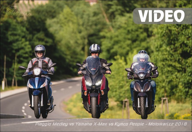 Test 125 ccm skútrů: Piaggio Medley vs Kymco People vs Yamaha X-Max