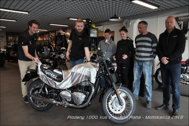 Triumph Praha slaví 1000. prodaný motocykl
