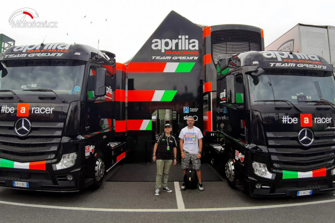 Byl jsem hostem Aprilia Racing Team Gresini