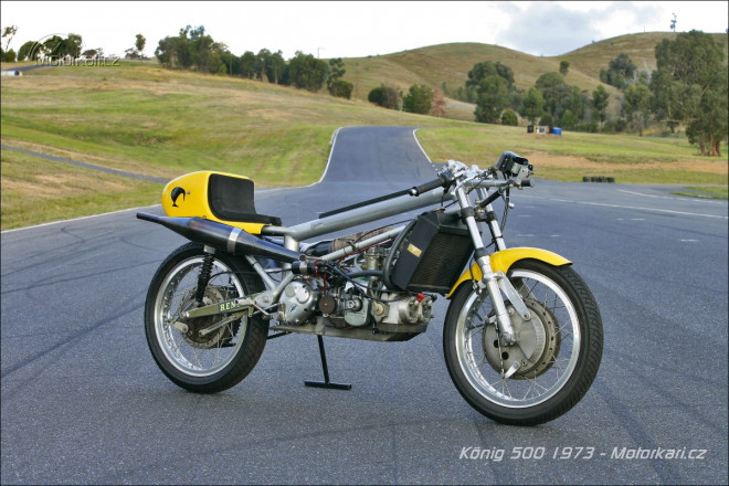 König 500: První čtyřválcový dvoutakt v GP měl lodní motor, místo rámu rouru a málem vyhrál titul 1973