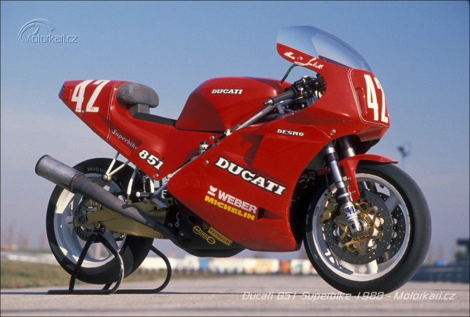 Ducati 851 Superbike: Motorka, na níž Marco Lucchinelli vyhrál úplně první závod WSBK