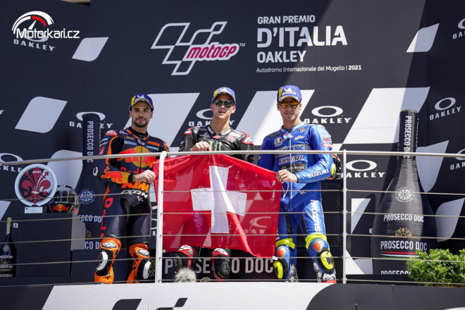 Ohlasy MotoGP: Quartararo, Oliveira a Mir věnovali pódium zesnulému Dupasquierovi