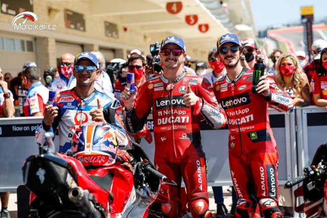 Ohlasy GP Texasu: Historický úspěch Ducati, obsadila v kvalifikaci prvních pět míst