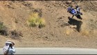 Motorcycle Crashes Into Hillside