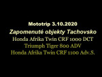 Mototrip opuštěné objekty Tachovsko - AT CRF 1000 DCT 3.10.2020