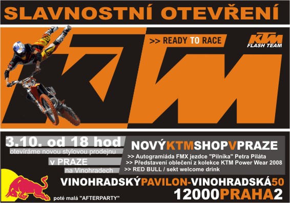 Nový stylový obchod KTM v Praze
