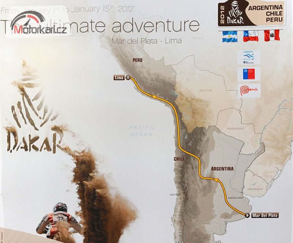 Organizátoři Dakaru zveřejnili trasu ročníku 2012 