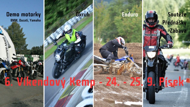 Kemp BNM: Super víkend ve znamení 6 moto disciplín a 20 demo motorek!