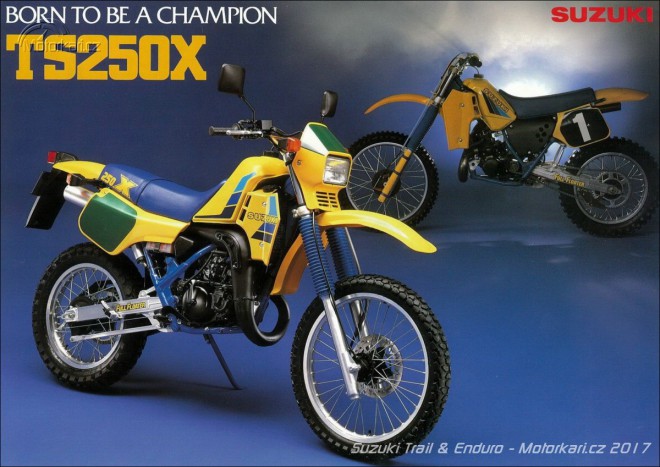 Motocykly Suzuki kategorie off-road a enduro (dvoutaktní modely)
