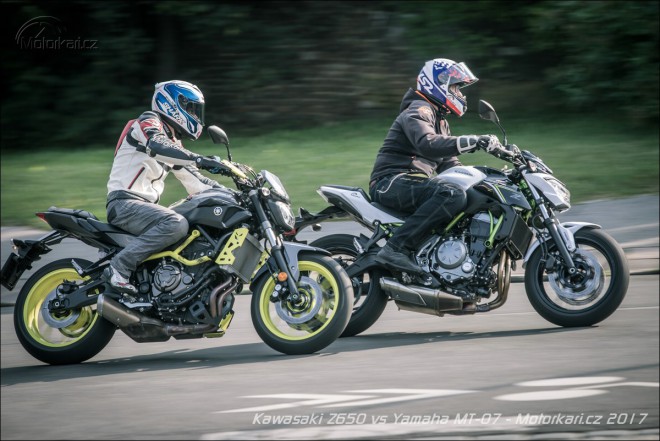 Srovnávací test 2017: Kawasaki Z650 vs Yamaha MT-07 Moto Cage