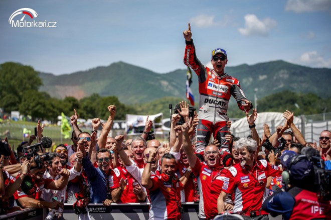 GP Itálie – Lorenzo vyhrál poprvé s Ducati, Dovizioso druhý, Rossi třetí