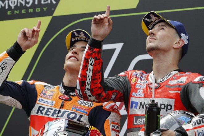 Ohlasy ze stupňů vítězů MotoGP Velké ceny Katalánska