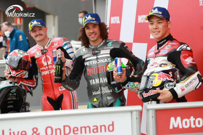 Ohlasy MotoGP: První řada bude ve druhém závodě ve Valencii patřit Morbidellimu, Millerovi a Nakagamimu