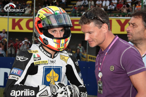 Lukáš Pešek (CZE) a David Coulthard (GBR), bývalý jezdec F1