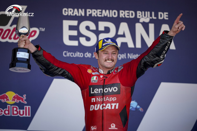 GP Španělska – Double pro Ducati, Miller vyhrál, Bagnaia je nový lídr