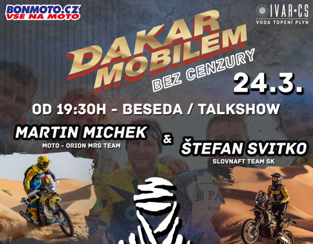 Dakar 2023 - Michek a Svitko v Bonmotu Brno již 24. března