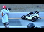 R6 Crashes into Parked Motorcycles 3/03/2012