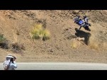 Motorcycle Crashes Into Hillside