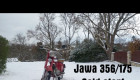 Studený start Jawa 356/175, první sníh.