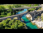 6.5.2024 Albanie, město  Boks, historický kamenný  most